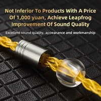 Original QKZ T1 200 Core TC Silver Plated Hifi Earphone Update Cable MMCX/2Pin Connector Use For QKZ ZXN ZXT VK4 ZX2 ZAX2 4