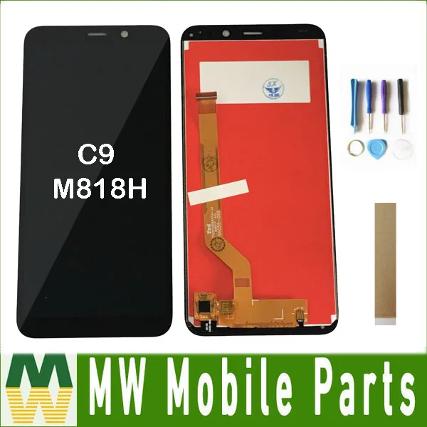 Goedkoop Voor Meizu C9 M818H Lcd scherm + Touch Screen Digitizer Vergadering Zwarte Kleur Met Gereedschap tape