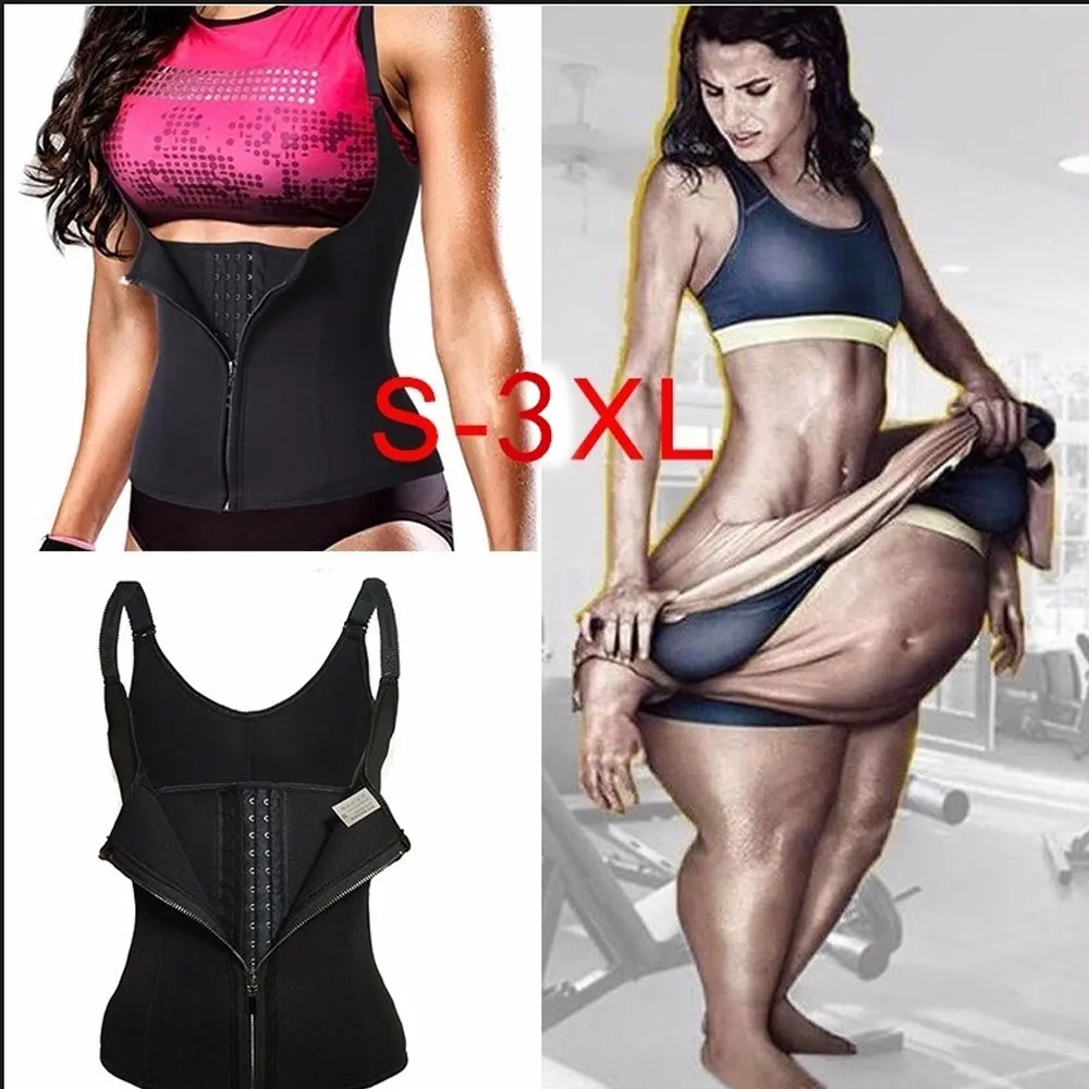 

Adjustable Shoulder Strap Waist Vest Corset Women's Zipper Body Shaper Plus Size Waist Cincher for Belly Drop Shipping shaper