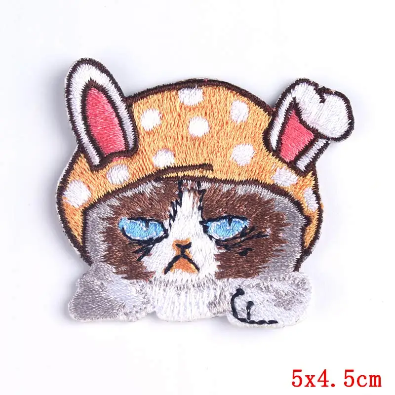 Prajna Король Лев нашивка аниме GIZMO Gremlins Рик и Морти нашивка Железная на вышитые нашивки для одежды полоски хиппи наклейки - Цвет: Небесно-голубой