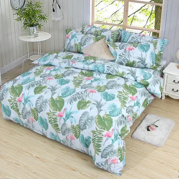 

Nordic Palm Leaves Bed Linen Set Sheets Duvet Cover Quilt Cover Pillowcase 4pcs/set Students Kids Bedclothes Bedding Set