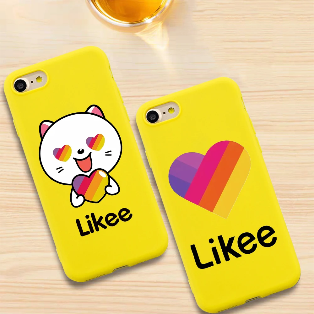 

cartoon Likee cat bear love heart cartoon Yellow soft Silicone tpu Phone Case For iPhone 6 6S 7 8 X XS Max XR 11 Pro Max funda