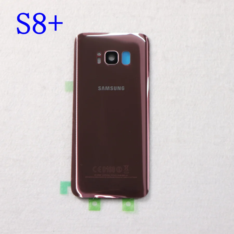 Samsung задняя Батарея Крышка для samsung Galaxy S8 G950 SM-G950F G950FD S8 плюс S8+ G955 SM-G955F G955FD сзади Стекло чехол - Цвет: S8 Plus Pink