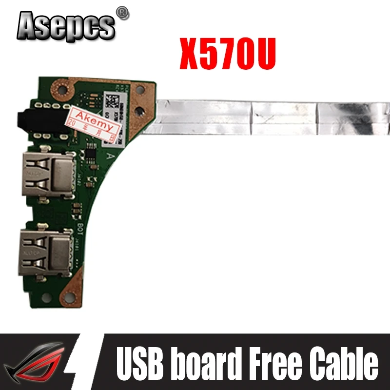 For Asus YX570U YX570UD X570U X570UD IO USB Headphone jack Board with cable