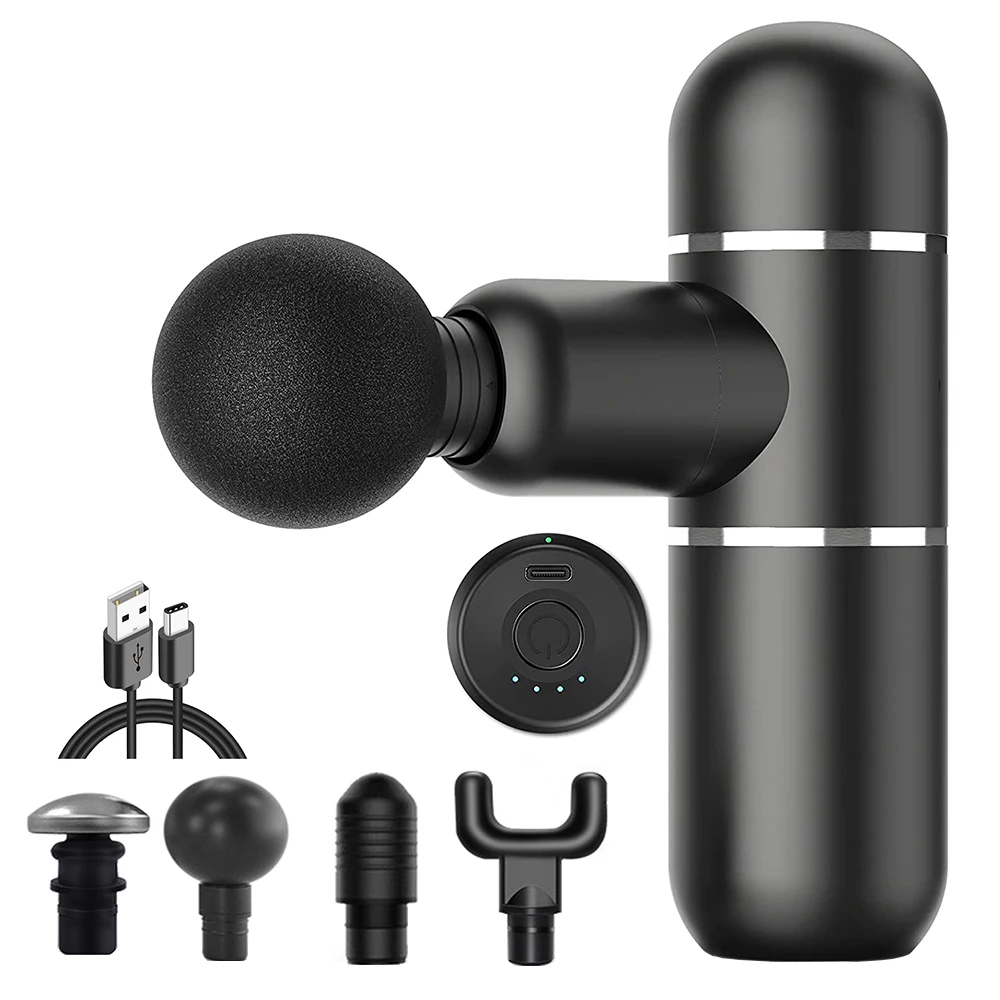 

Mini Massage Gun Deep Tissue Percussion Muscle Massager For Body Pain Relief,Vibrators Pistol Fitness For Post-Workout Recovery