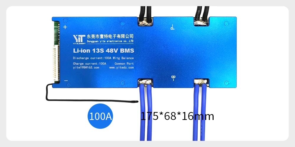 13S bms 48V 3,7 V бмс для шуруповерта литиевая батарея Защитная плата выравнивание температуры защита от перегрузки по току PCB