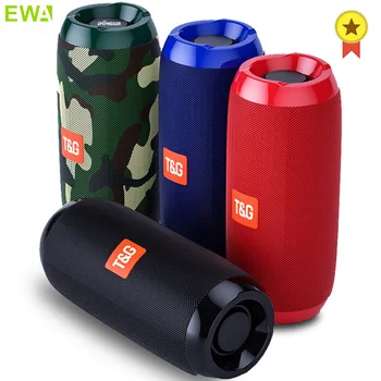 

TWS Portable Speaker Wireless Bluetooth Speakers TG117 Soundbar Outdoor Sports Waterproof Support TF Card FM Radio Aux Input
