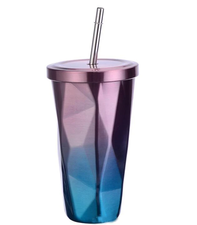 Пивной стакан из нержавеющей стали, подарок на день рождения, пивная кружка для путешествий, бутылка для воды, термос, кофейные кружки - Цвет: Синий
