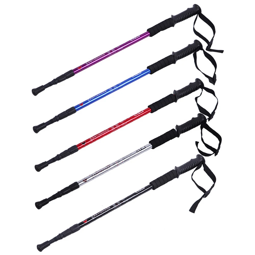 

1PC Adjustable 3 Section Outdoor Trekking Pole Telescopic Portable Old Man Pole Travel Cane Crutches Hiking Walking Stick