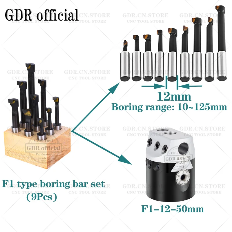 Tool Holder Lathe Tool Holder Boring Bar and Boring Head F1 Boring Hole Boring Bar Set Tungsten Carbide Bar Head MT SK R8 BT40 NT40 Set tools holder bracket tool