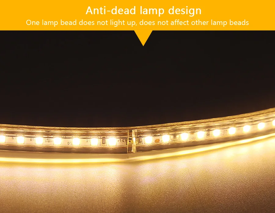 220V LED Strip SMD 2835 High Safety High Brightness 120LEDsm Flexible LED Light Outdoor Waterproof LED Strip Light 1M 5M 10M (9)