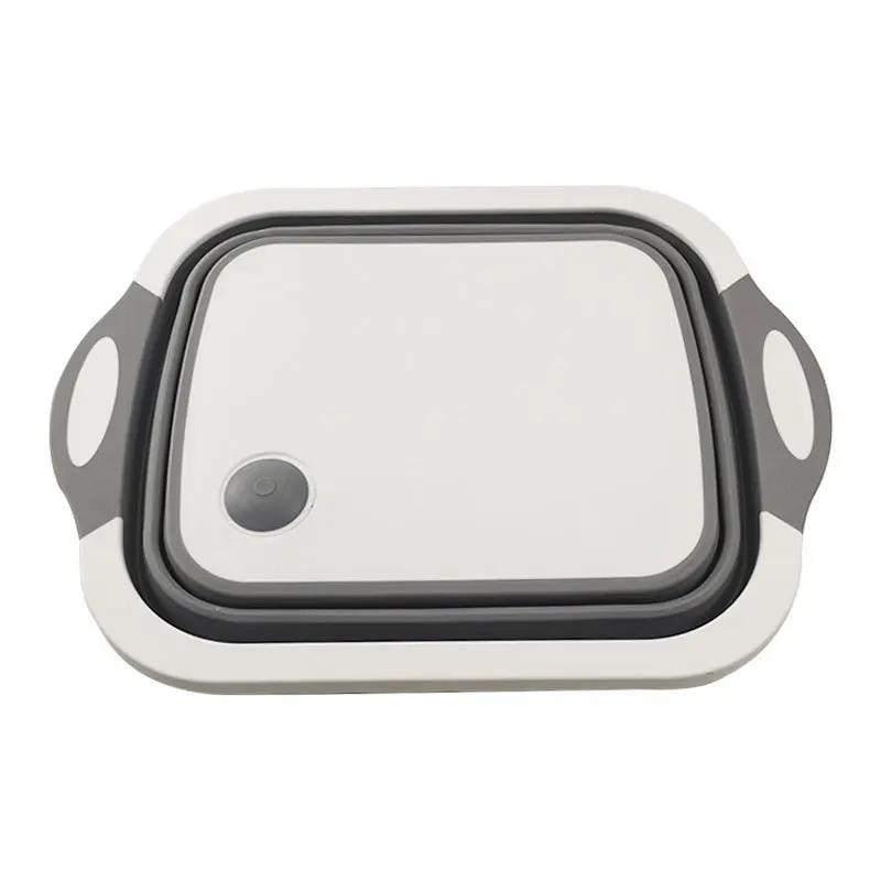 

Foldable Cutting Board Chopping Blocks Tool Silicone Drain Cutting Board Basket Dish Tub With Draining Plug Fruit Washing Basket
