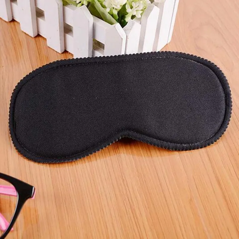 1pc Soft Sleep Mask Eye Bandage Cover Shading Black Travel Blindfold Headbands Face Masks Patch Snoring Care |
