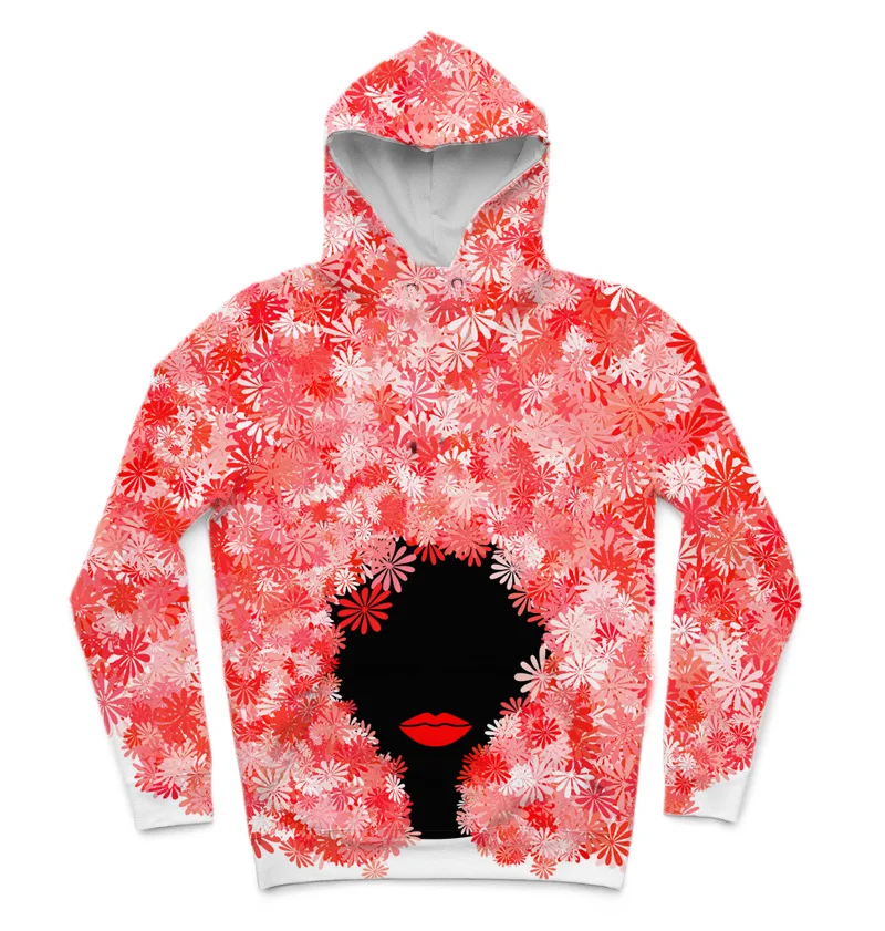 

REAL American SIZE Natural Nature Hair Woman high quality 3D Sublimation Printing Hoody Hoodie Plus size 5xl 6xl