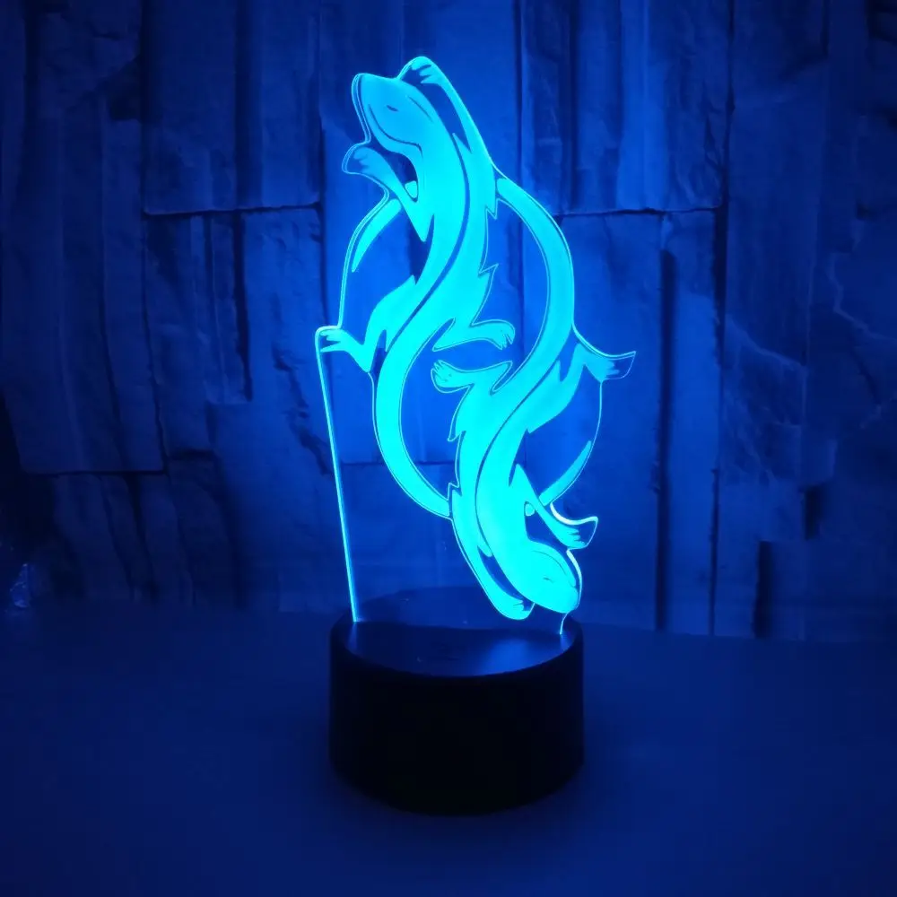

New Style Creative Gecko Colorful 3D Night Lamp Colorful Touch Control Remote Control 3D LED Visual Lamp Small Table Lamp