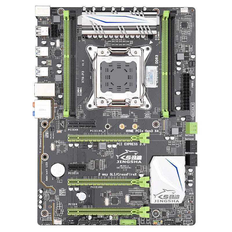 X79P3 QUAD Channel Deluxe ATX USB3.0 SATA3.0 LGA 2011 игровая материнская плата поддержка 128 ГБ 1866 МГц DDR3