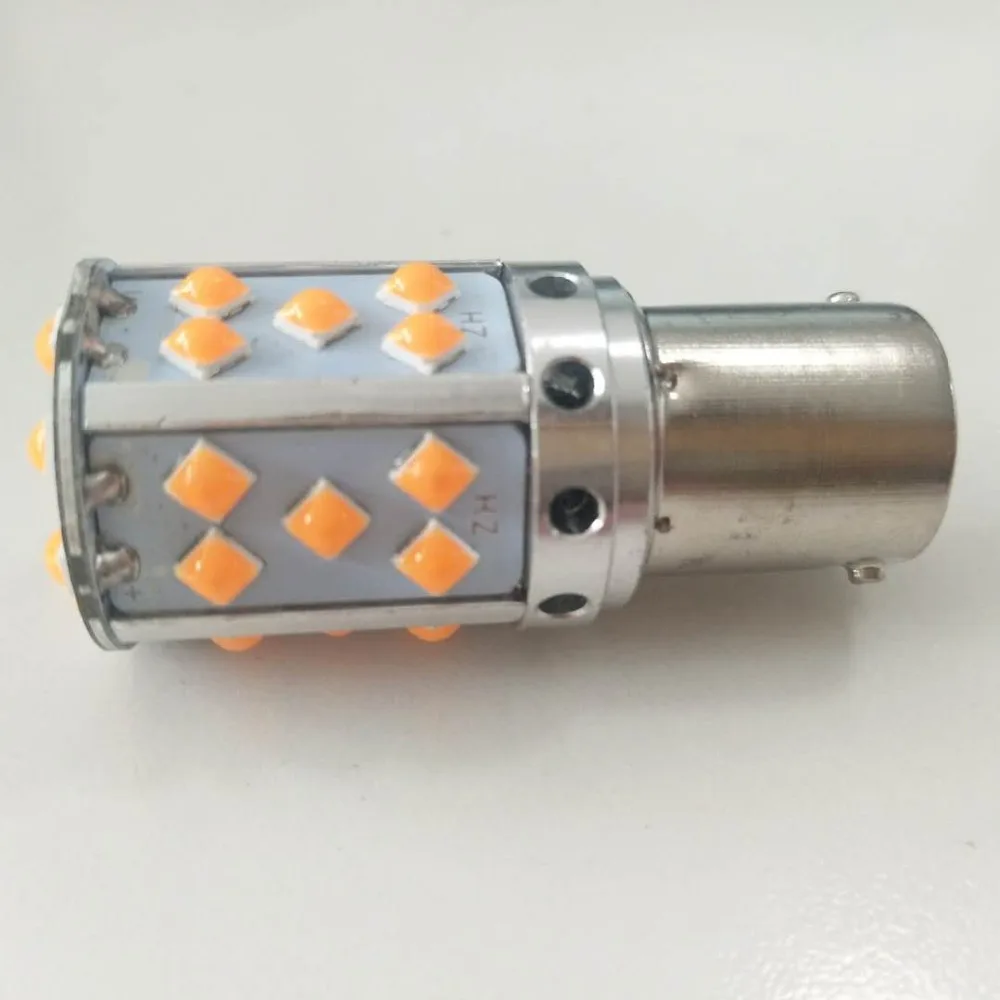 2 шт. 1156 BA15S P21W 35-SMD 3030 светодиодная Автомобильная индикаторная лампа 180 градусов, Дневной светильник, стоп-сигнал, резервная лампа Canbus, Янтарный/желтый