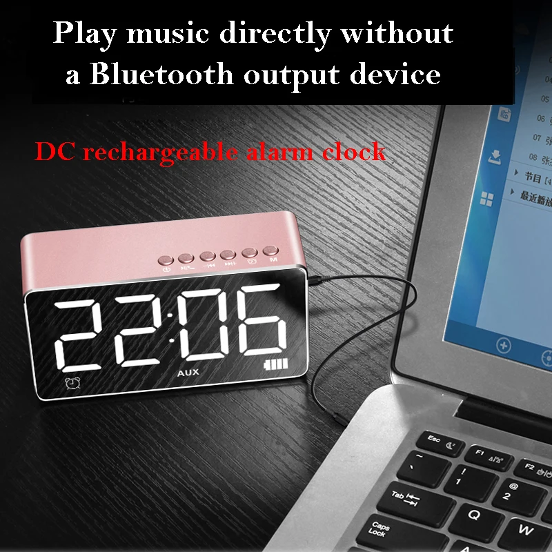 Bluetooth Колонка Orunjo Q31 с зеркальным светодиодным цифровым дисплеем и