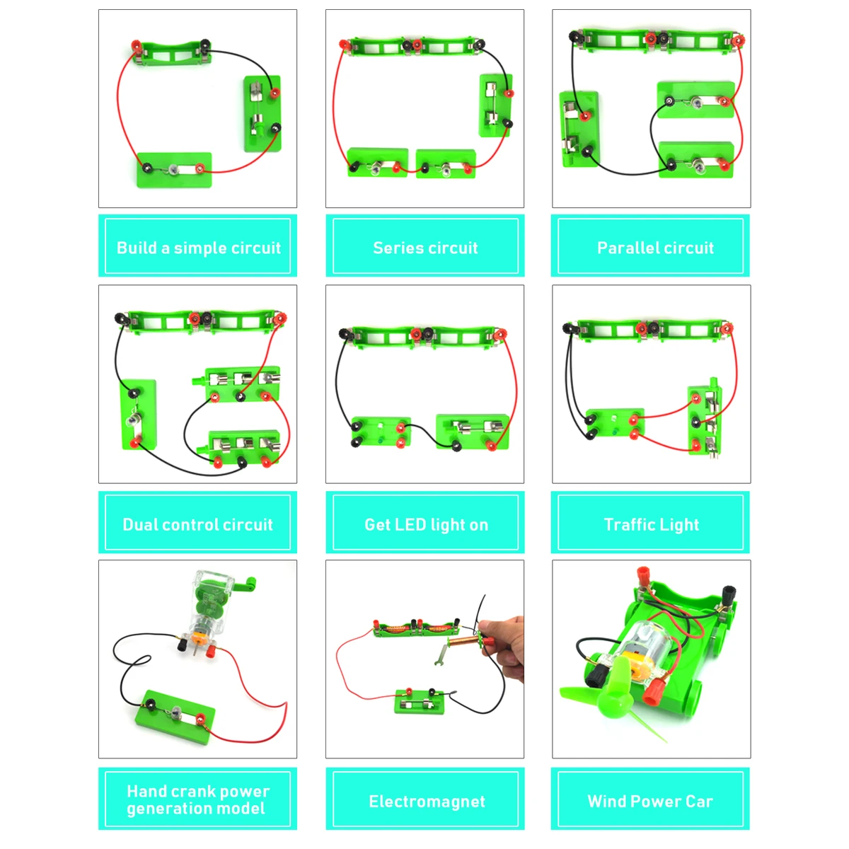 Student Electric Circuit Education Kits for School Lab Learning Physics Electromagnetic Experiments Teaching Aids Science Toys — view 2