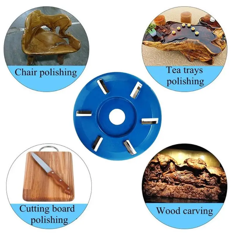 Резак по дереву дисковая Лопата пластина скульптуры инструмент для 16 мм Угловая шлифовальная машина Деревообработка 6 зубьев фрезерование вложения