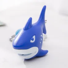 BS-676 Акула светодиодный Сияющий Звук брелок Подарочный на день рождение пары подвеска на мобильный телефон подарок океаны продукт