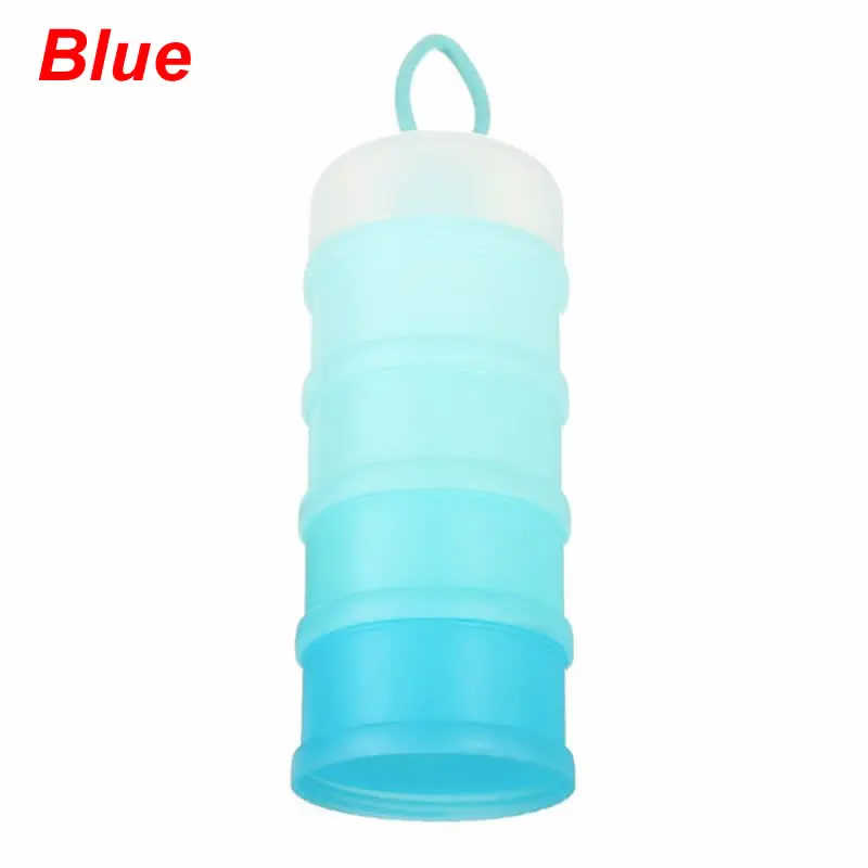 Blue 4 Слои Детские Еда ящик для хранения сухого молока Коробки Портативный Дети Ясельного возраста молочный контейнер CORB - Цвет: Blue