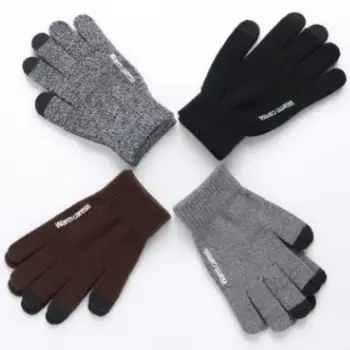 

THINKTHENDO Unisex Winter Knit Touch Screen Gloves Thick Warm Lined Non-Slip Palm Mittens