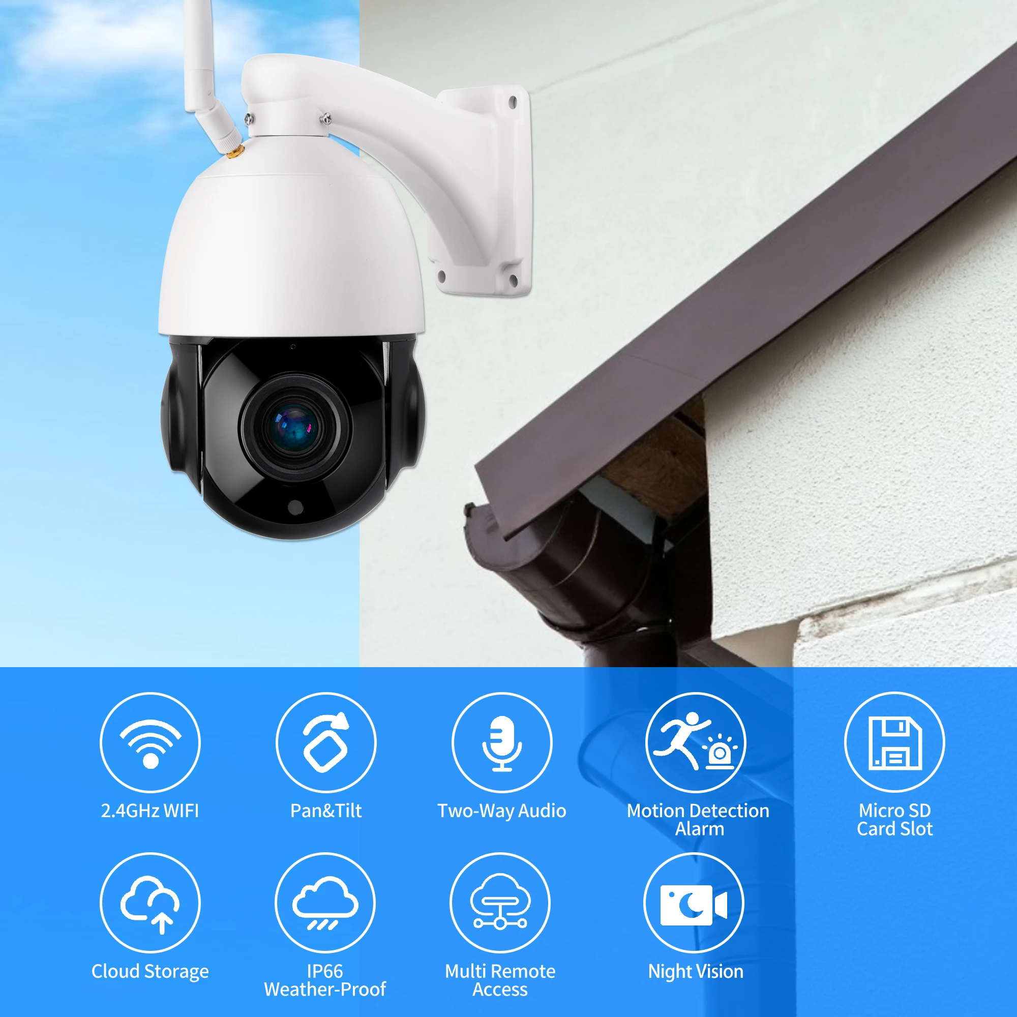 5MP Cloud Wireless IP PTZ Camera Outdoor Support 36X Zoom 4G WiFi Baby Monitor CCTV Security Protection Camera With 128G TF Card battery powered security camera