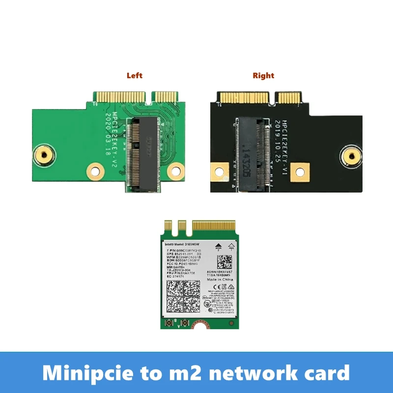 Бесплатная доставка сетевая карта Minipcie на M2 адаптер для ноутбука AX200 обновление