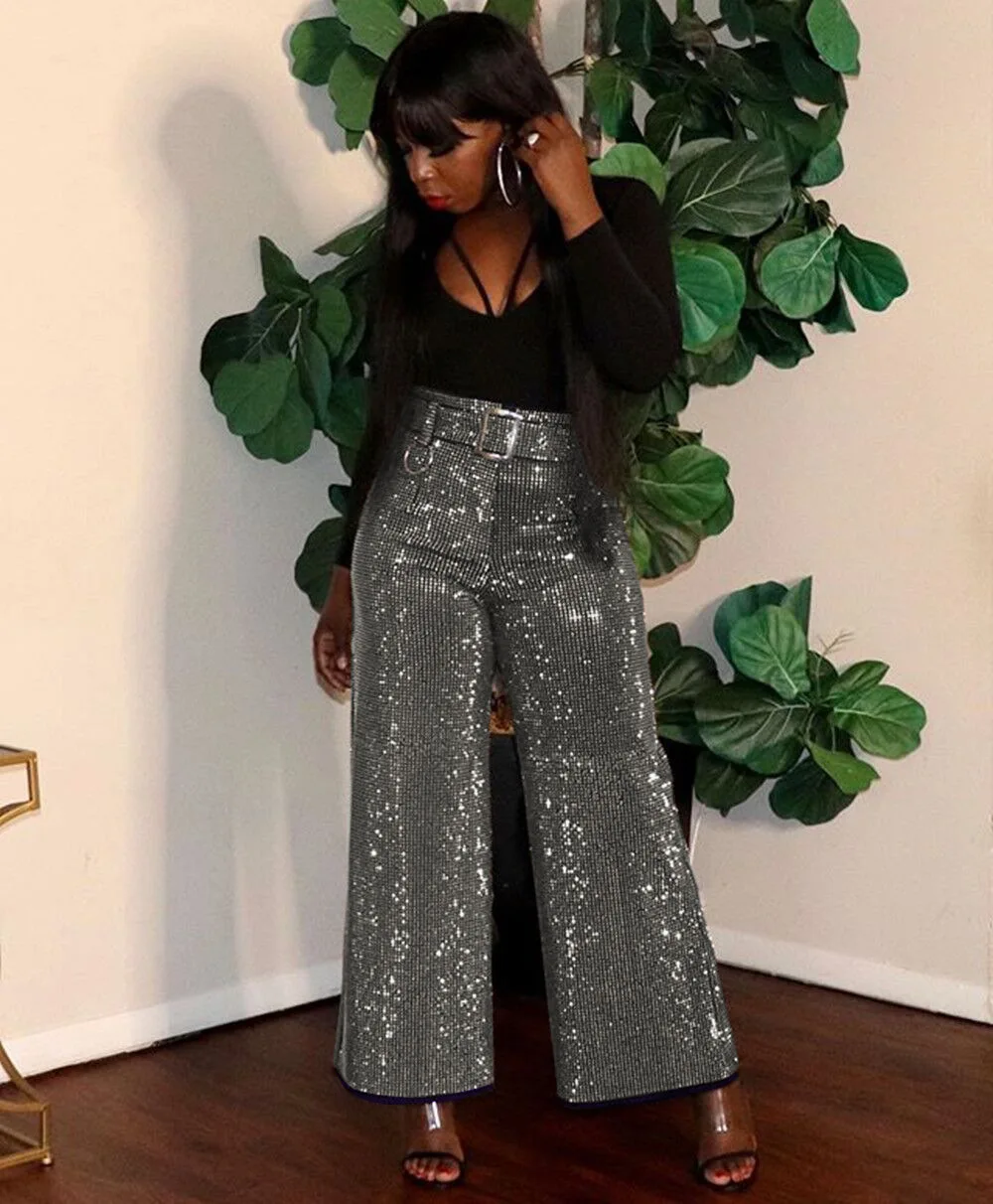 Vintage Sparkle Bling Winter Pants 