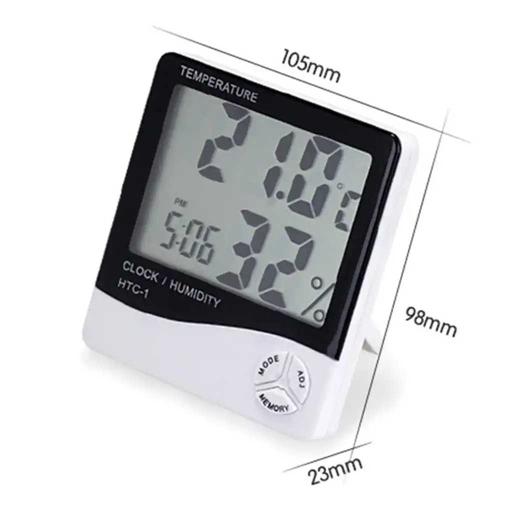 htc-1 indoor room lcd electronic temperature humid
