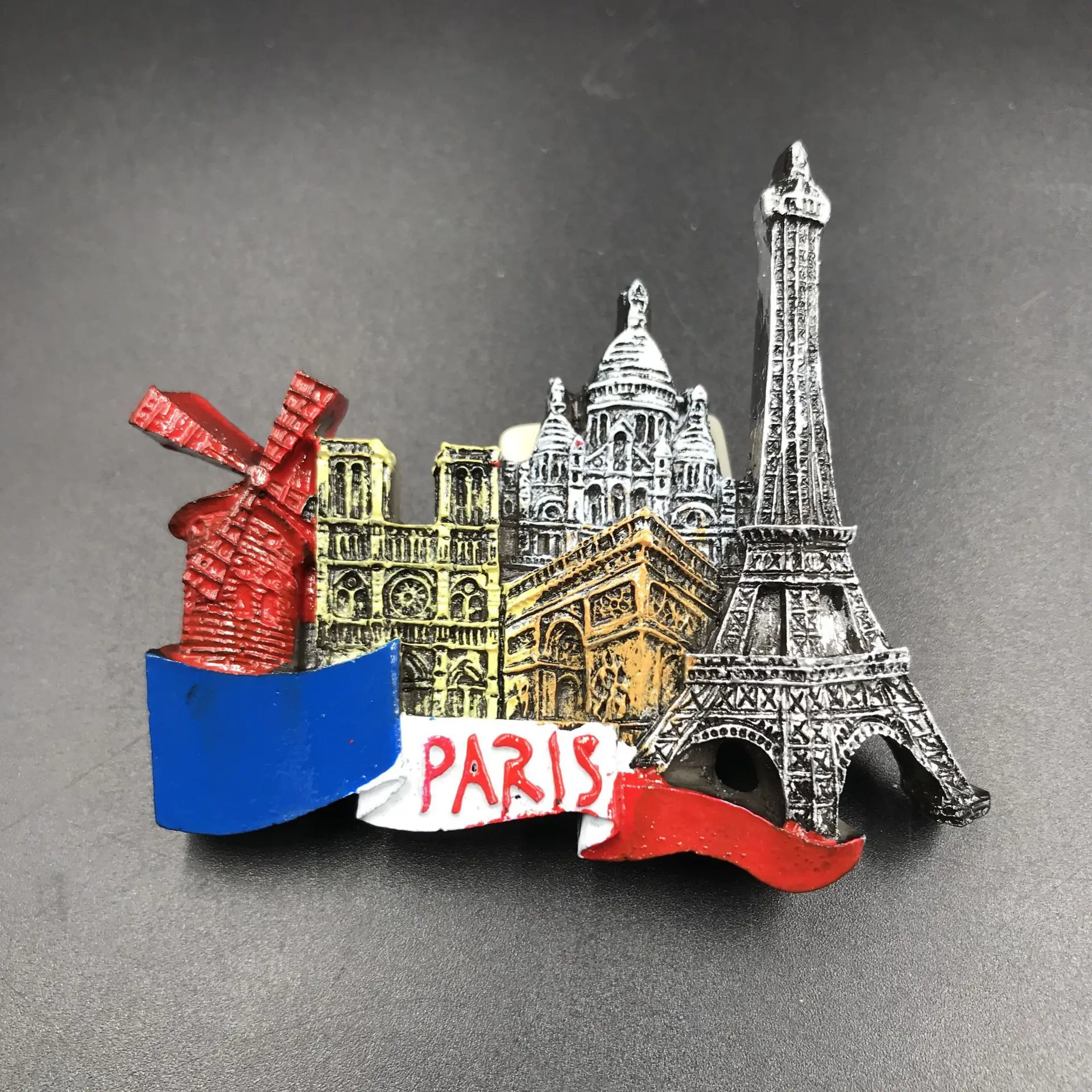 Франция Париж EiffelTower смолы холодильник наклейки 3D Сувенирный плоский магнит на холодильник магниты на холодильник наклейки для украшения дома - Цвет: A