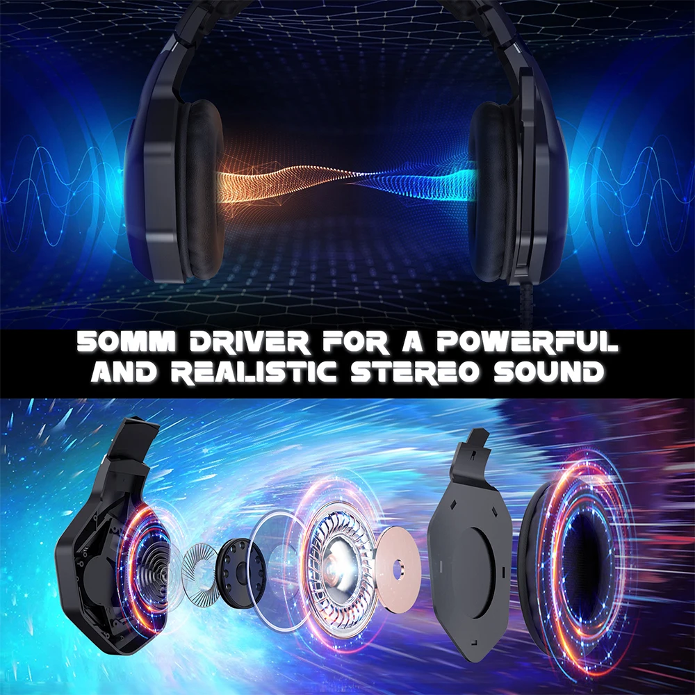Stereo Gaming Headset For Xbox one PS4 PC 3 5mm Wired Over Head Gamer Headphone With Microphone Volume Control Game Earphone