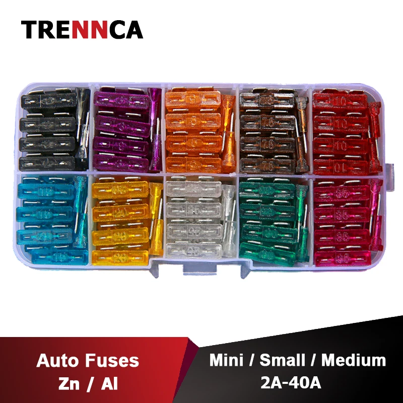 Automobile Fuses for auto Car Fuse box set 12v clips blade autobike motorcycle Mini Small Medium automotive 5A 10A 15A 20A 25A |