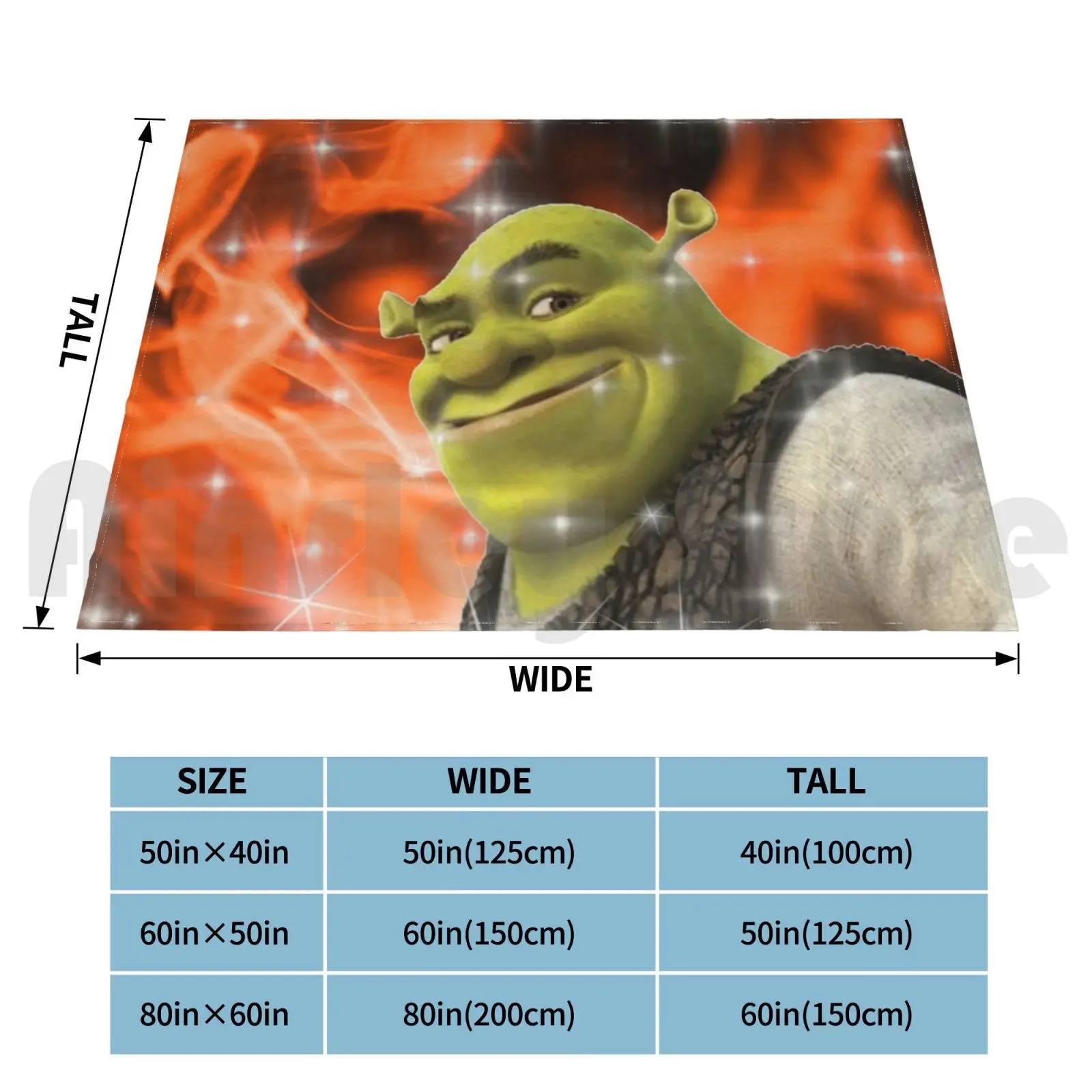 Shrek Meme Blanket Super Soft Warm Light Thin Shrek Shrek Meme