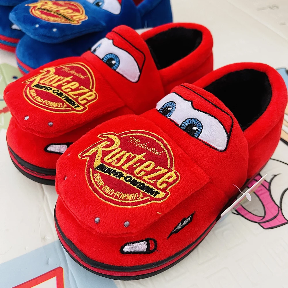 5-9Y Disney Baby Shoes Car Story Lightning Mcqueen Home Slippers Girl Boy Warm Cotton Shoes Baby Girls _ - Mobile