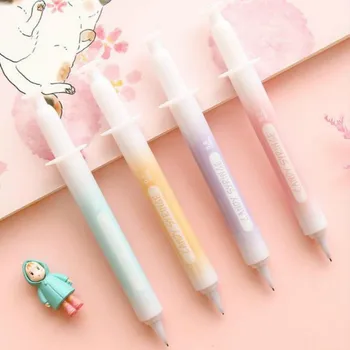 

4 Pcs/set 0.5mm Rainbow Syringe Needle Press Automatic Mechanical Pencils Students Gifts School Office Stationery
