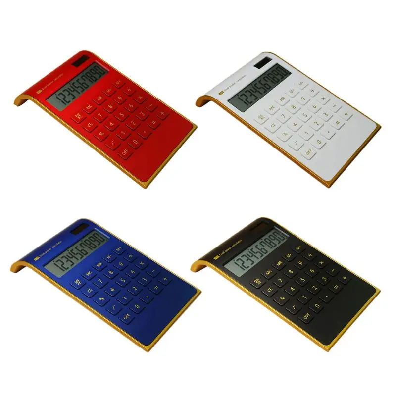 Calculator Ultra Thin Solar Power Calculator for Home Office Desktop Calculator E65A 4