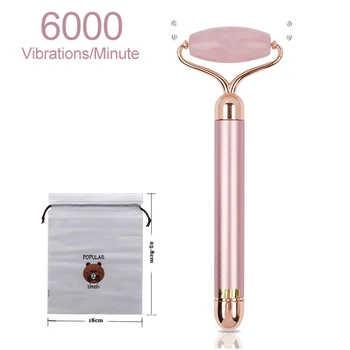 

Electric Face Roller Facial Massager Jade Roller Nature Rose Quartz Face Lifting Facial Roller Face Slimmer Massager Skincare