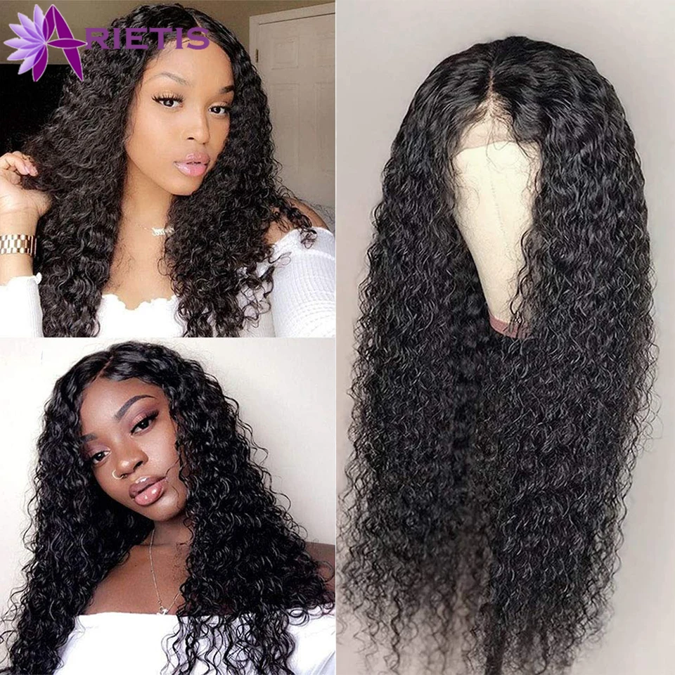 

Peruvian 13X4 Kinky Curly Lace Frontal Wig Human Hair Wigs For Women Pre-Plucked With Baby Hair 150% Density Remy Hair