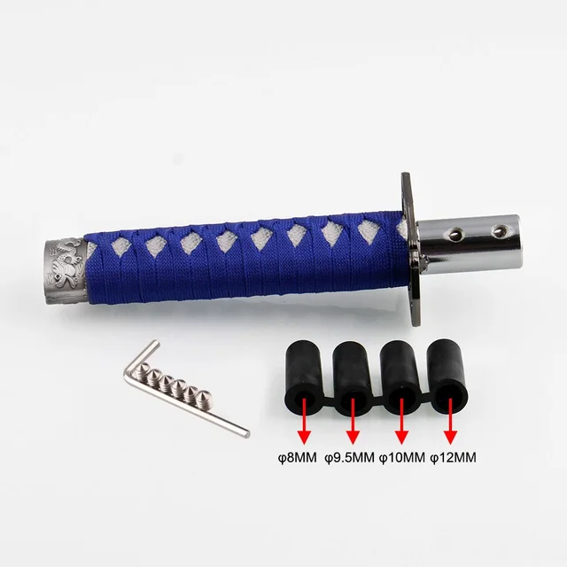 Universal 200MM/300MM JDM Katana Samurai Sword Shift Knob Shifter With Adapters Gear Shift knob car accessories 20CM blue and white