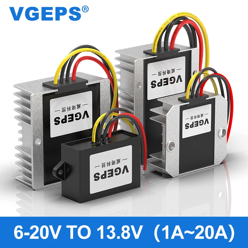 

12V to 13.8V DC power converter 6-20V to 13.8V automatic buck-boost module transformer