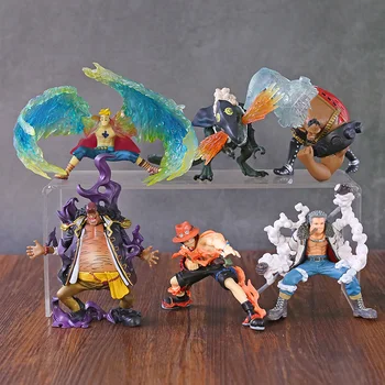 

4pcs/set Anime One Piece Jinbe Boa Hancock Marshall D Teach Sir Crocodile PVC Action Figures Collectible Model Toys Doll Gifts