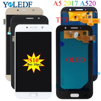 

Super Amoled A520 LCD For Samsung Galaxy A5 2017 A520F A520F/DS A520K SM-A520F Display Touch Screen Digitizer Assembly LCD Parts
