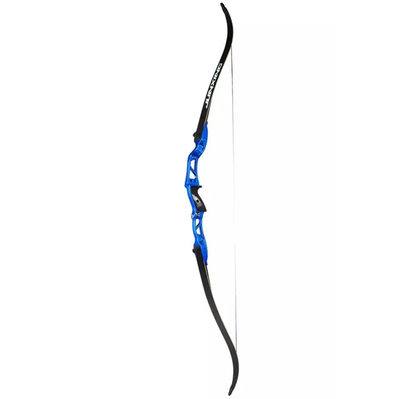 66 дюймов охотничий Рекурсивный лук 24-36lbs длинный лук для стрельбы вынос стрельба Рогатка JUNXING легкий высокопрочный алюминий - Цвет: blue 28lbs