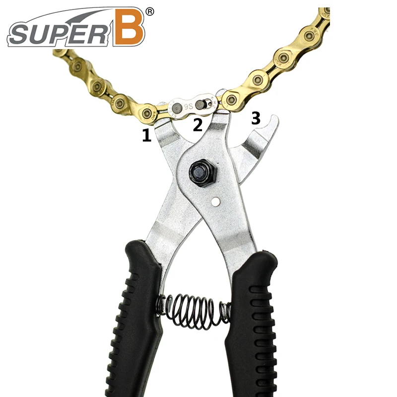 Инструмент для удаления и подключения цепи велосипеда Super B 2 в 1 щипцы ремонта trident