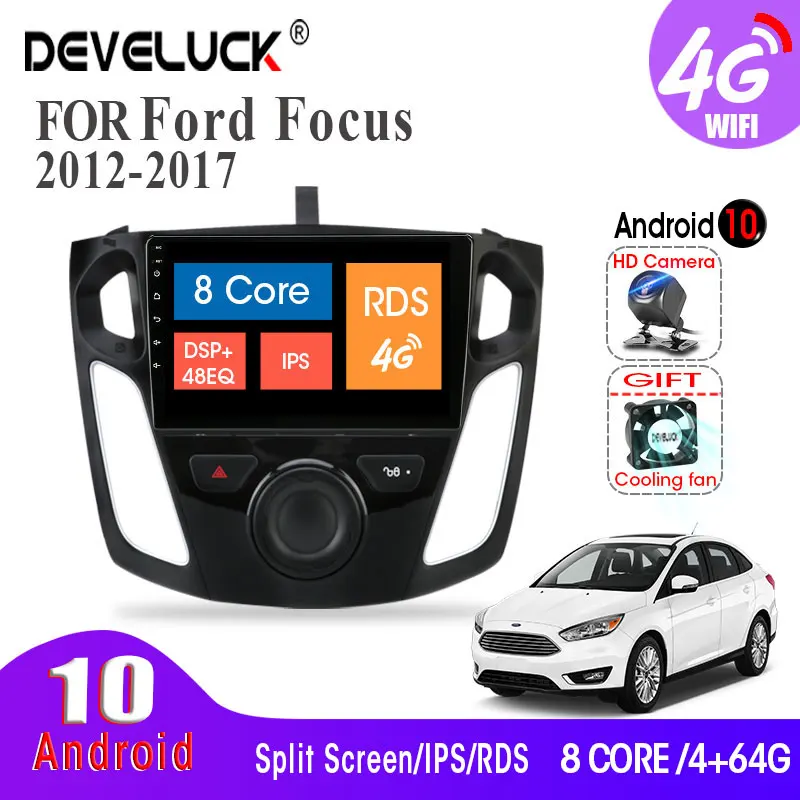 

For Ford Focus 3 Mk3 salon 2012-2017 2din 9" Android 10.0 GPS Navigation Bluetooth Car Radio Multimedia Video Players 4G+64G RDS