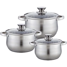 Набор кастрюль из нержавеющей стали Webber BE-615/6, 6 предметов