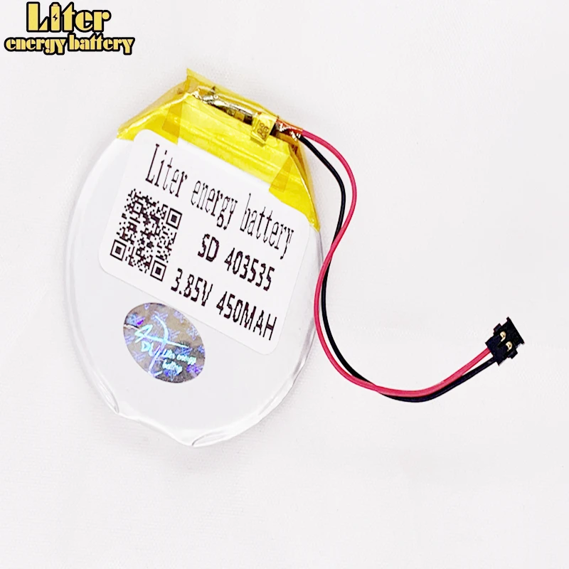 

3.7V 3.85V 403535 450mAh Rechargeable li Polymer Round battery For Smart watch Finow x3 Finow x5 replace lem5 lem 5