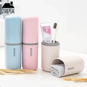

Portable Travel Wash Cup Set Storage Box Toothpaste Tooth Brush Towel Portable Toothbrush Protector Home Organizer Bathroom Set